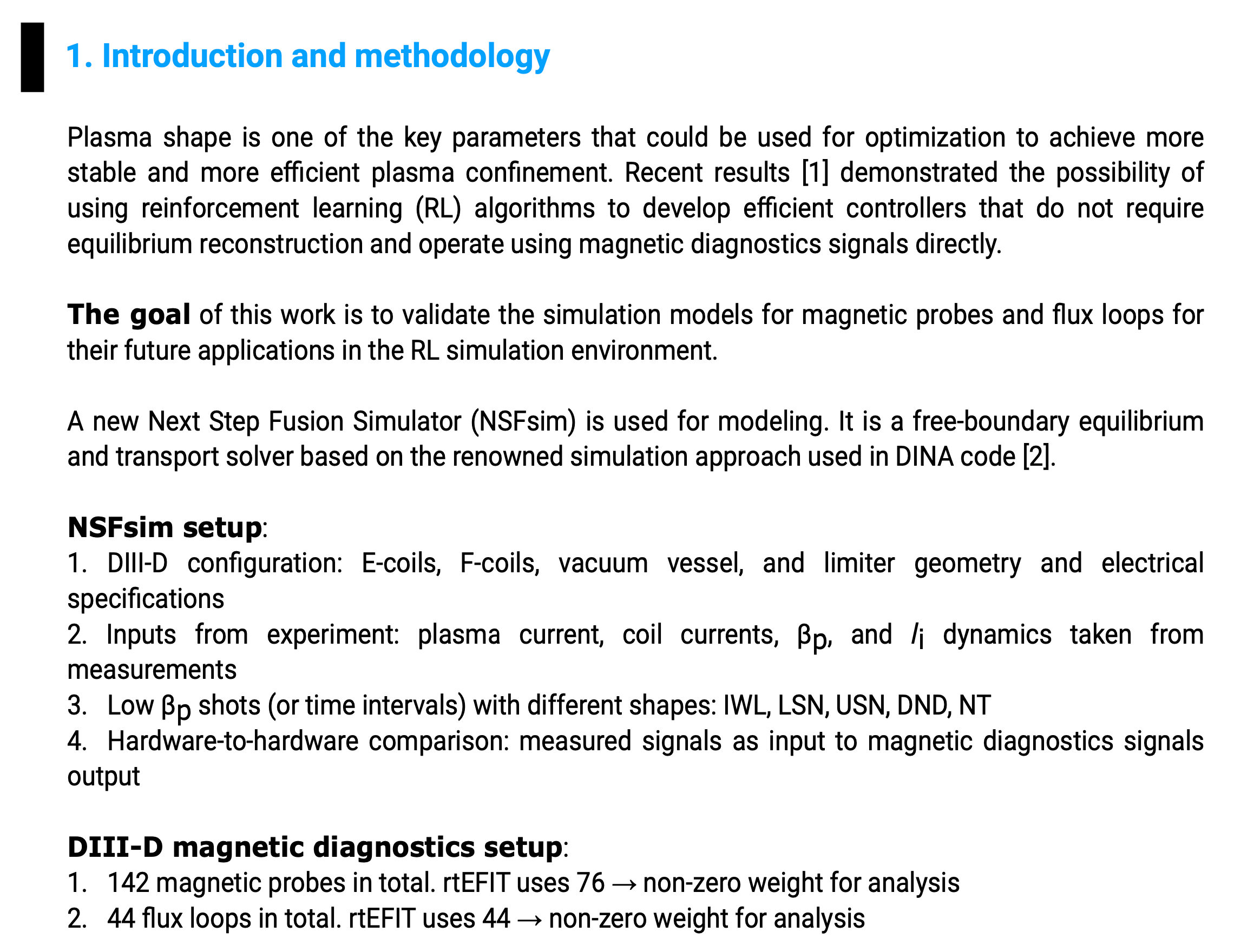 NSFsim validation panel comparing synthetic magnetic diagnostics to DIII-D data for the lower single null configuration